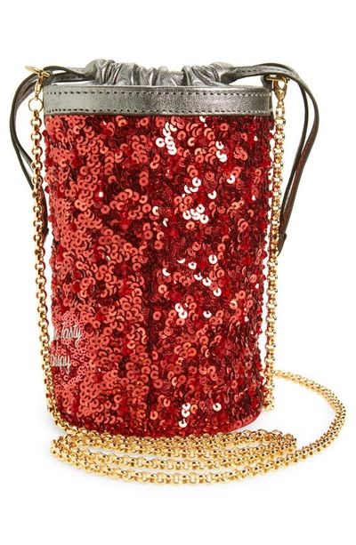 Shop Anya Hindmarch Potato Chips Bucket Bag In Red