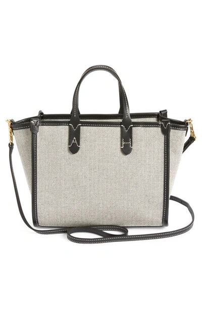 Shop Anya Hindmarch Extra Small Canvas Tote In Salt And Pepper And Black