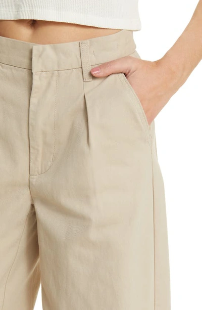 Shop Pacsun High Waist Wide Leg Pants In Feather Grey