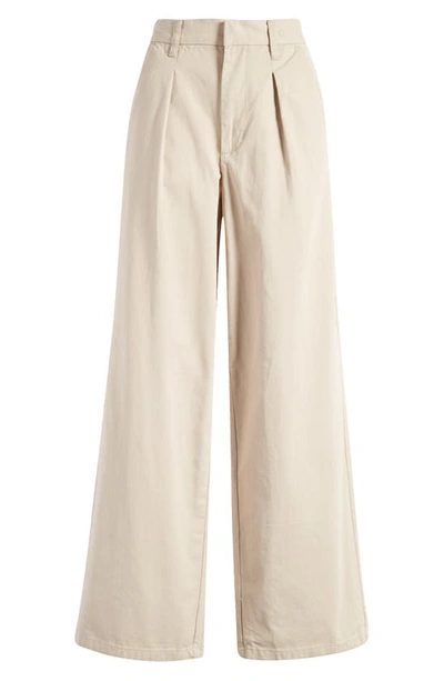Shop Pacsun High Waist Wide Leg Pants In Feather Grey
