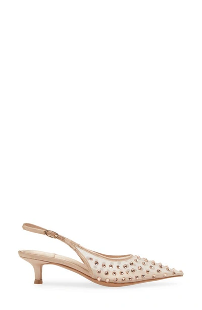 Shop Jeffrey Campbell Persona Pointed Toe Slingback Pump In Natural