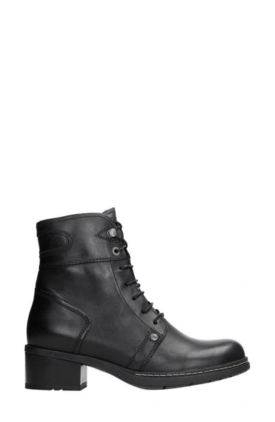 Shop Wolky Red Deer Water Resistant Bootie In Black Softy Wax Leather