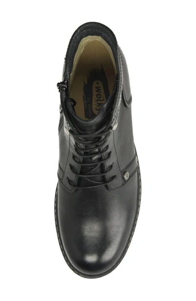 Wolky Red Deer Water Resistant Bootie In Black Softy Wax Leather