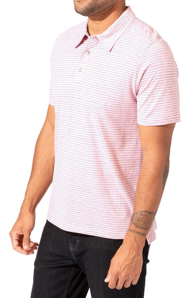 Shop Threads 4 Thought Stripe Jersey Polo In Casablanca