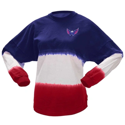 Shop Spirit Jersey Fanatics Branded Navy/red Washington Capitals Ombre Long Sleeve T-shirt