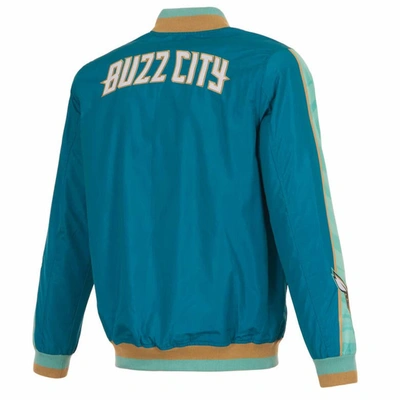 Shop Jh Design Turquoise Charlotte Hornets 2023/24 City Edition Full-zip Bomber Jacket