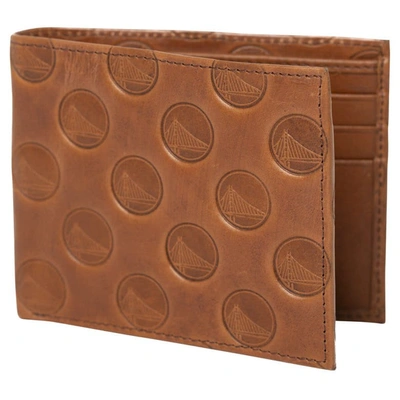 Shop Lusso Golden State Warriors Strata Bi-fold Wallet In Brown