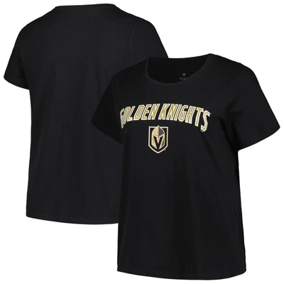 Shop Profile Black Vegas Golden Knights Plus Size Arch Over Logo T-shirt