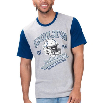 Shop G-iii Sports By Carl Banks Heather Gray Indianapolis Colts Black Label T-shirt