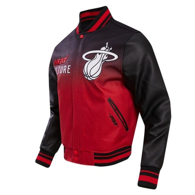 Pro Standard Men's  Black Miami Heat 2023/24 City Edition Full-zip Varsity Jacket In Black