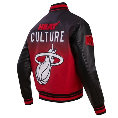 Pro Standard Men's  Black Miami Heat 2023/24 City Edition Full-zip Varsity Jacket In Black