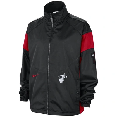 Shop Nike Black Miami Heat 2023/24 City Edition Courtside Swoosh Fly Full-zip Jacket