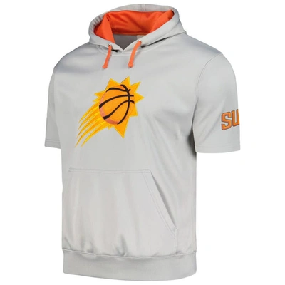 Shop Fanatics Branded Silver/orange Phoenix Suns Short Sleeve Pullover Hoodie