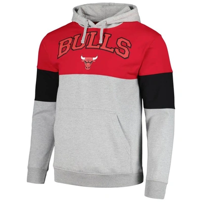 Shop Fanatics Branded Red Chicago Bulls Contrast Pieced Pullover Hoodie