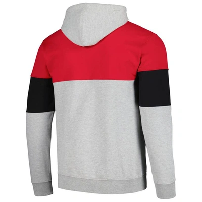 Shop Fanatics Branded Red Chicago Bulls Contrast Pieced Pullover Hoodie