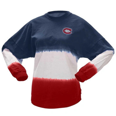 Shop Spirit Jersey Fanatics Branded Navy/red Montreal Canadiens Ombre Long Sleeve T-shirt