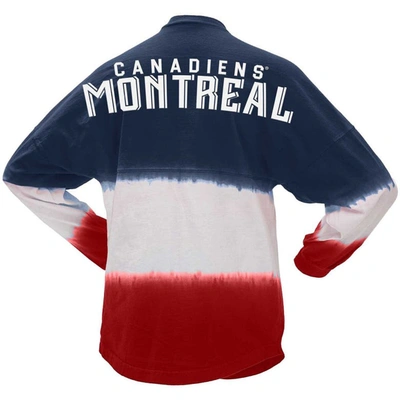 Shop Spirit Jersey Fanatics Branded Navy/red Montreal Canadiens Ombre Long Sleeve T-shirt
