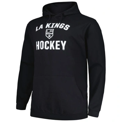 Shop Profile Black Los Angeles Kings Big & Tall Arch Over Logo Pullover Hoodie