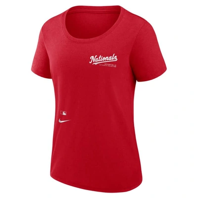 Shop Nike Red Washington Nationals Authentic Collection Performance Scoop Neck T-shirt