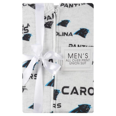 Shop Concepts Sport White Carolina Panthers Allover Print Docket Union Full-zip Hooded Pajama Suit