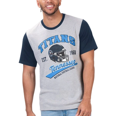 Shop G-iii Sports By Carl Banks Gray Tennessee Titans Black Label T-shirt In Heather Gray