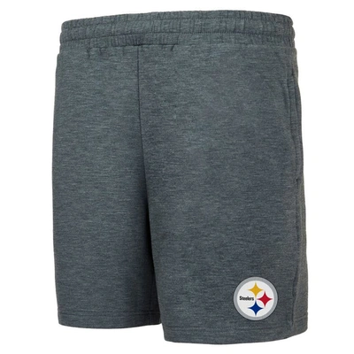 Shop Concepts Sport Charcoal Pittsburgh Steelers Powerplay Tri-blend Fleece Shorts
