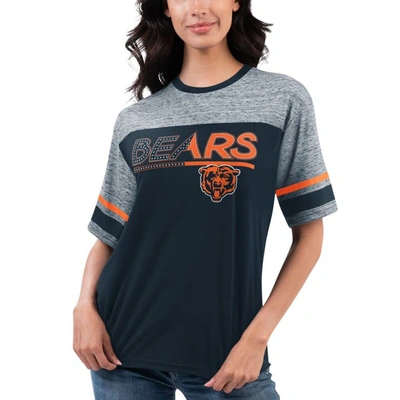 Shop G-iii 4her By Carl Banks Navy Chicago Bears Track T-shirt