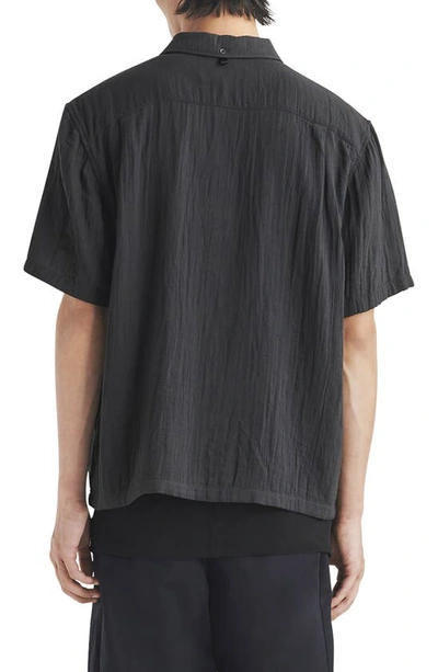 Rag & Bone Avery Cotton Short Sleeve Button-up Shirt In Phantom