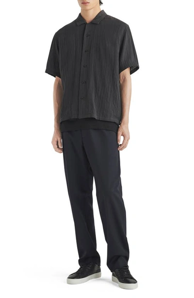 Rag & Bone Avery Cotton Short Sleeve Button-up Shirt In Phantom