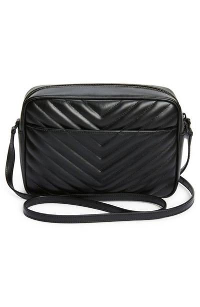 Saint Laurent Lou Matelassé Leather Camera Bag In Nero