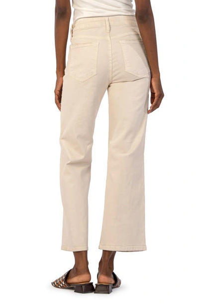 Shop Kut From The Kloth Fab Ab High Waist Wide Leg Jeans In Ecru