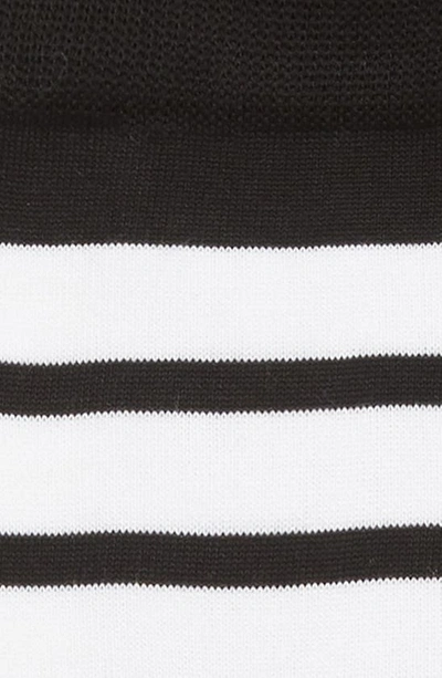 Shop Thom Browne Stripe Crew Socks In Black