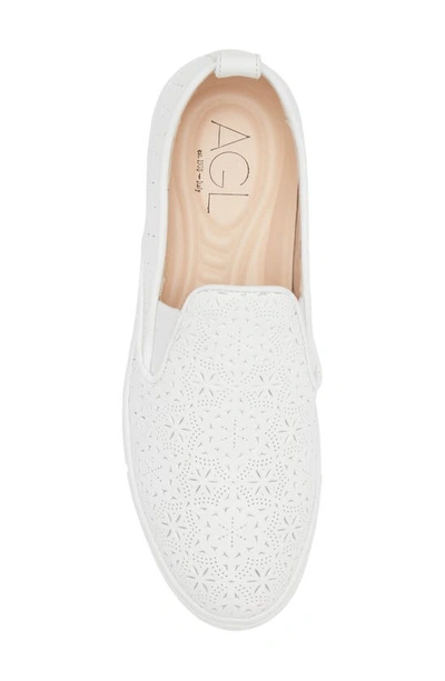 Shop Agl Attilio Giusti Leombruni Agl Gaia Spring Slip-on Sneaker In White-white