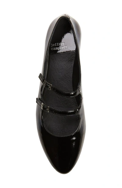 Shop Jeffrey Campbell Satine Double Strap Mary Jane Flat In Black