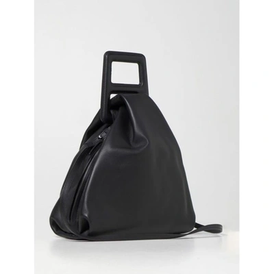 Shop Ambush Women Black Leather Shoulder Bag