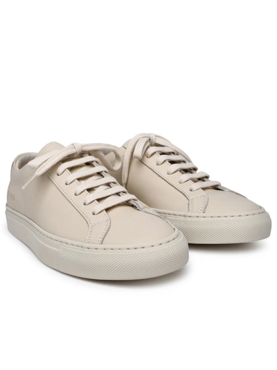 Shop Common Projects Woman  Achilles Ivory Leather Sneakers In Multicolor