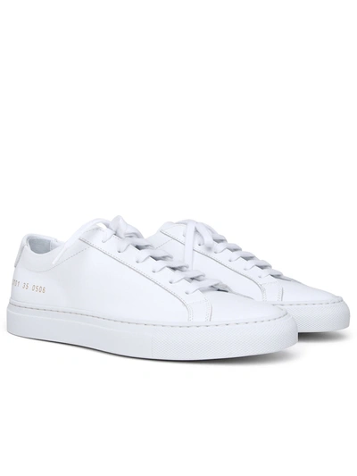 Shop Common Projects White Leather Achilles Sneakers Woman