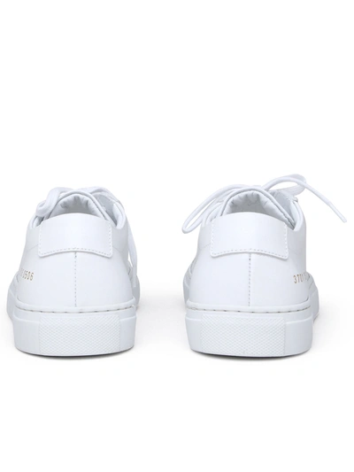 Shop Common Projects White Leather Achilles Sneakers Woman