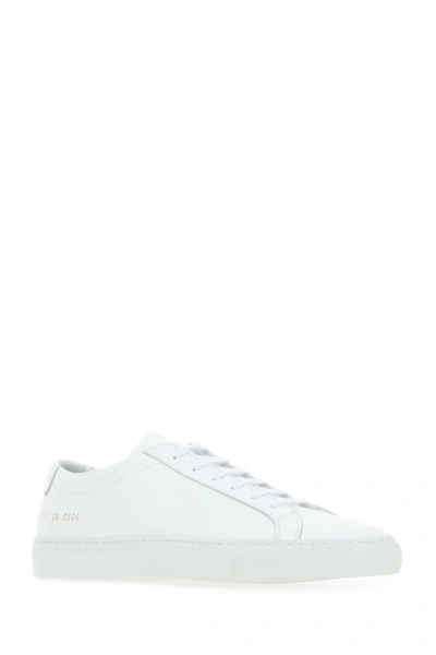 Shop Common Projects Woman White Leather Original Achilles Sneakers