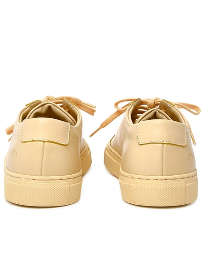 Shop Common Projects Yellow Leather Achilles Sneakers Woman