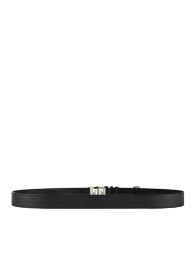 Shop Givenchy Men 4g Release Buckle Belt In Leather And Webbing In Black