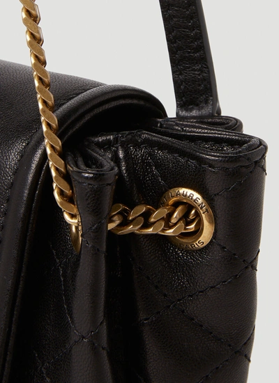 Shop Saint Laurent Women Mini Nolita Shoulder Bag In Black