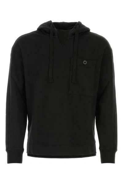Shop Ten C Man Black Cotton Oversize Sweatshirt