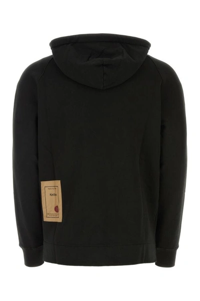 Shop Ten C Man Black Cotton Oversize Sweatshirt
