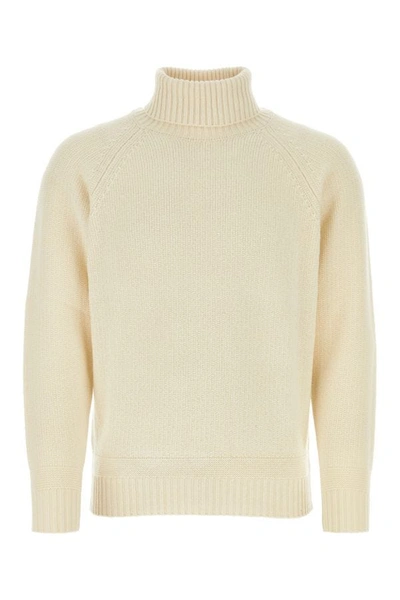 Shop Ten C Man Ivory Wool Sweater In White