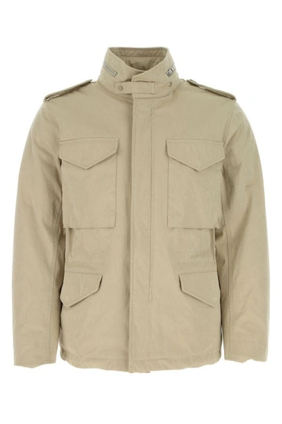 Shop Ten C Man Sand Polyester Blend Jacket In Brown