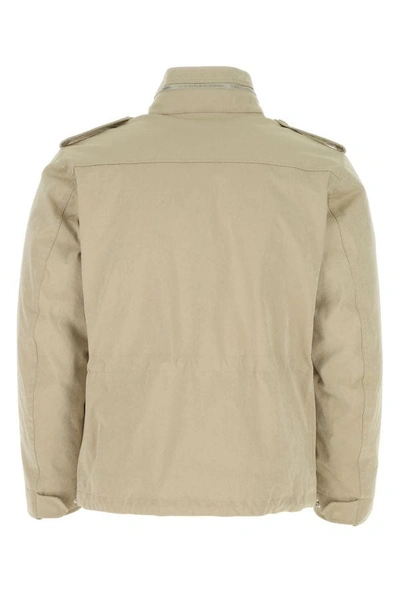 Shop Ten C Man Sand Polyester Blend Jacket In Brown