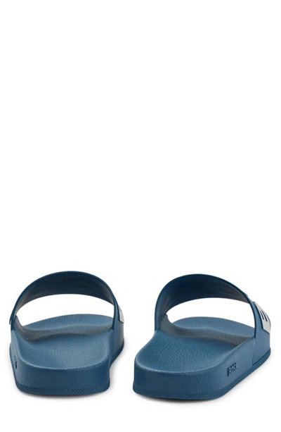 Hugo Boss Bay Slide Sandal In Bright Blue