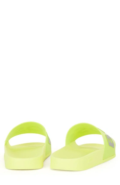 Shop Hugo Boss Bay Slide Sandal In Light/ Pastel Yellow