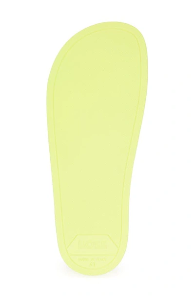 Shop Hugo Boss Bay Slide Sandal In Light/ Pastel Yellow